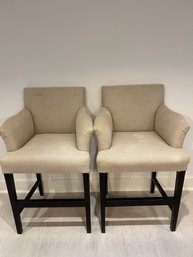 Upholstered Bar Height Arm Stools