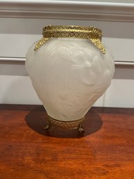 Frosted Lalique Style Vase