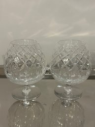 Pair Of Cartier Crystal Snifters