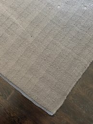 10x11 Custom Charcoal Rug With Herringbone Pattern