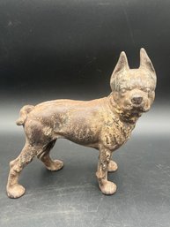 9' Antique Hubley Iron Boston Terrier Doorstop