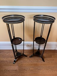 Pair Of 2 Tier Italian Tole Tables