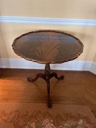 Wood Pedestal Tilt Top Table With Claw Feet