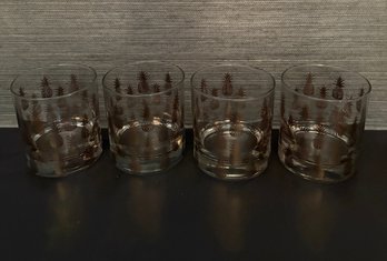 4 Vintage Pineapple Rocks Glasses