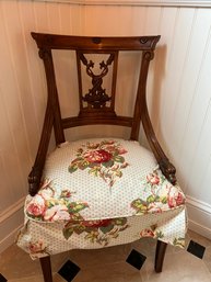 Upholstered Chair With Carved Emperors Dragon Detail