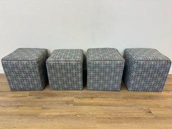 Set Of 4 Fab Habitat Outdoor Ottomans