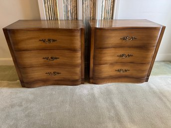 Pair Of Grosfeld House 3 Drawer Dresser Chest Of Drawers