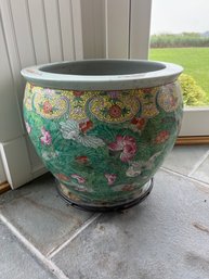 Asian Porcelain Green Planter