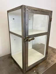 Wall Mounted Vintage Metal And Glass Medicine Cabinet