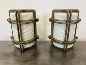 Pair Of Brass Nautical Sconces