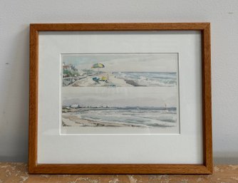 Watercolor Of Beach Artist-B. Kassal