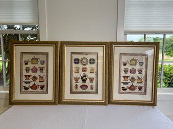 Set Of 3 Porcelain De Paris Prints Nicole Favresse
