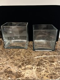 2 Glass Vases