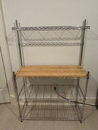 Metal Bakers Rack With Cutting Board