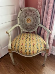Louis XVI Arm Chair With Caning And Center Medallion