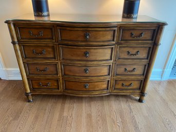 Drexel Heritage 12 Drawer Dresser With Glass Top