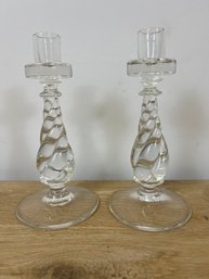 Pair Of Cartier 9.5'candle Sticks