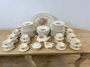 HUGE 132 Piece Ralph Lauren Dylan's Grove Flags & Floral China Set