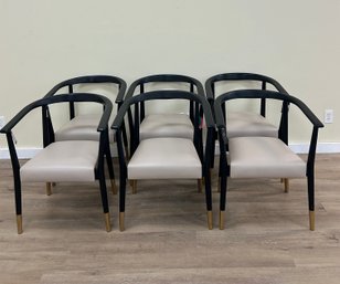 6 Soho Matte Black With Fawn Leather Seating By Resource Decor