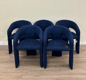 5 Anise Dining Chairs In True Blue By Nuevo