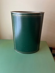 Dark Green Garbage Can