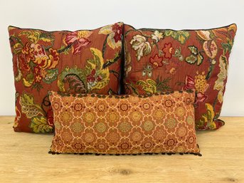 Set Of Three Dransfield & Ross Throw Pillows