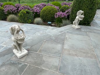 Pair Of Cement Dogs (1 Of 2 Sets)