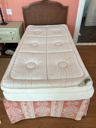 Caned Twin Headboard With Organic Natura World Mattress