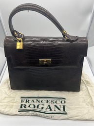 Rogani Brown Leather Handbag