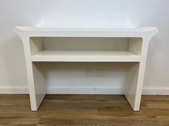 Lot #2 Of 2 White Serena And Lily Lacquered Console Table