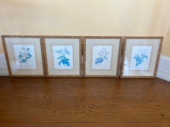 Set Of 4 Floral Prints 'roses'