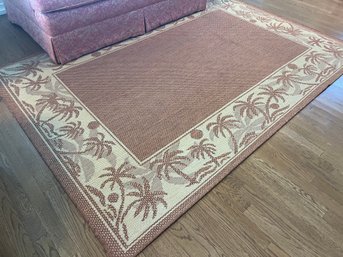 5x7 Indoor Outdoor Rug Terra Cotta Color