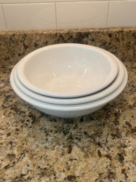 Set Of 3 White Nesting Bowls By Pier 1
