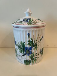 Ceramic Jar With Floral Design