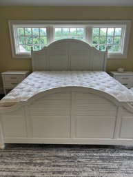 King Size White Painted Bed Includes Kingsdown Mattress