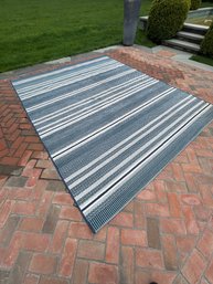 8x10 Blue And White Outdoor Area Rug