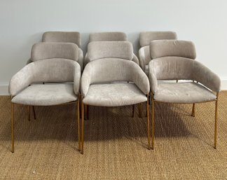 6 Interlude Home Beige Latte  Marino Dining Chairs
