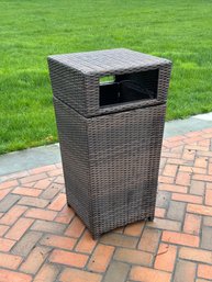 Woven Vinyl Outdoor Garbage Bin