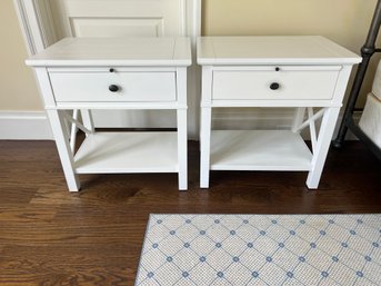 Ethan Allen  White Nightstands