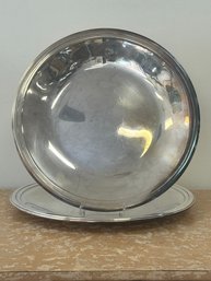 Pair Of Reed&barton 17inch Silver Plate Platters