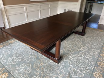 Restoration Hardware Mahogany Dining Table (shown With Leaf)