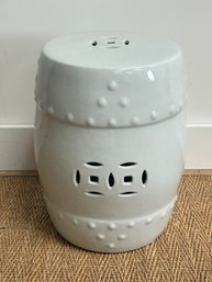 White Ceramic Garden Stool