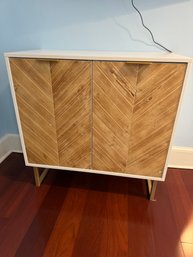 Modern Wood Cabinet On Brass Legs