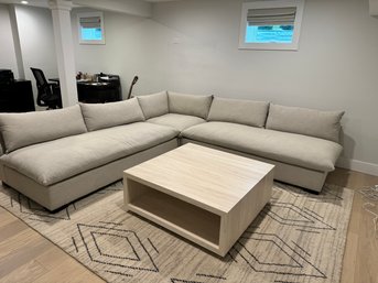 Light Greybeige 3 Piece Sectional Sofa From Mecox Gardens