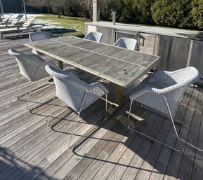 Teak Dining Table With 6 Manutti Dining Chairs