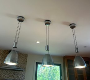 3 Modern Chrome Pendant  Lights