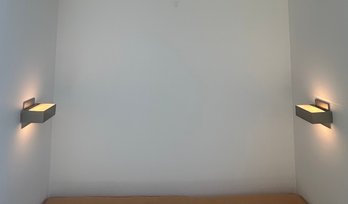 Pair Of Modern Rectangular Light Sconces