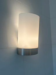 Pair Of Brushed Nickel Wall Sconces