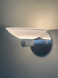 Chrome And Frosted Glass Wall Sconce