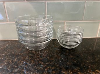 Set Of 7 Glass Small Mixing Bowls
